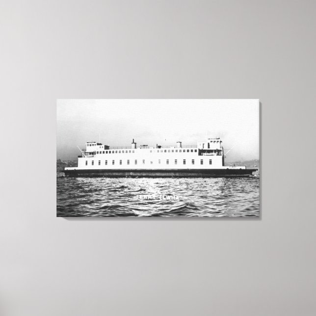 Toile Seattle, WashingtonVue du ferry Elwha (Recto)