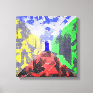 Toile Secret Room Moderne Abstrait original Art coloré