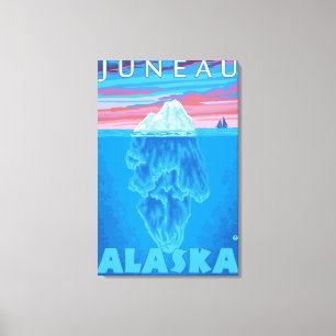 Toile Section transversale d'iceberg - Juneau, Alaska