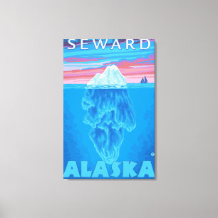 Toile Section transversale d'iceberg - Seward, Alaska