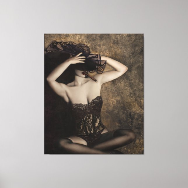 Toile Sensualité en Sepia - Autoportrait (Recto)