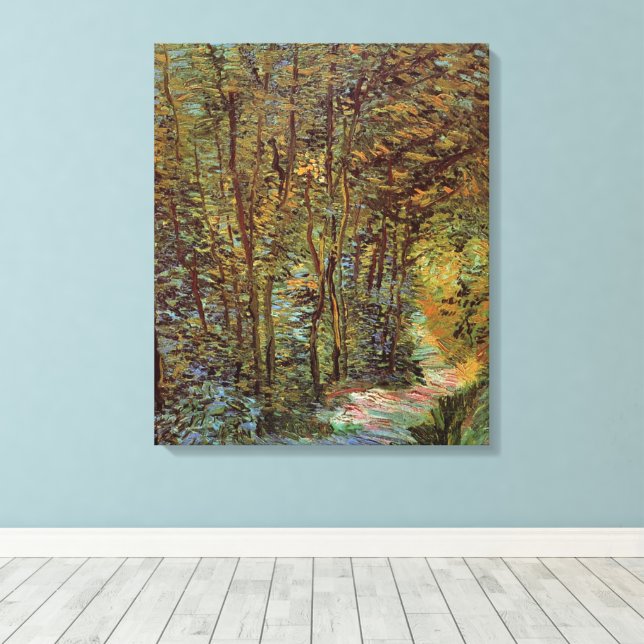 Toile Sentier dans les Bois par Vincent van Gogh (Insitu (Plancher de Bois))