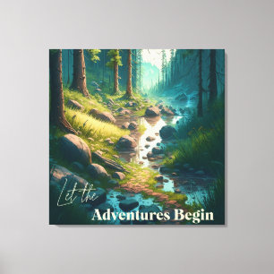 Toile Sentier de randonnée de camping dans les bois Ar