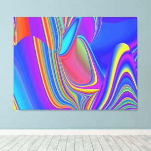 Toile Sentiment d'été, Arc-en-ciel abstrait 3D