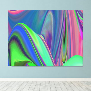 Toile Sentiment d'été, Arc-en-ciel abstrait 3D