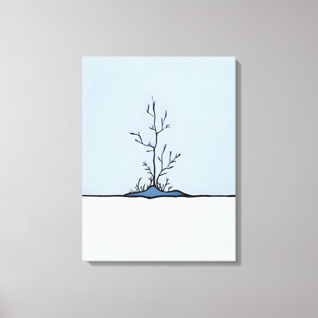 Toile Sentinelle silencieuse dans la neige (Recto)