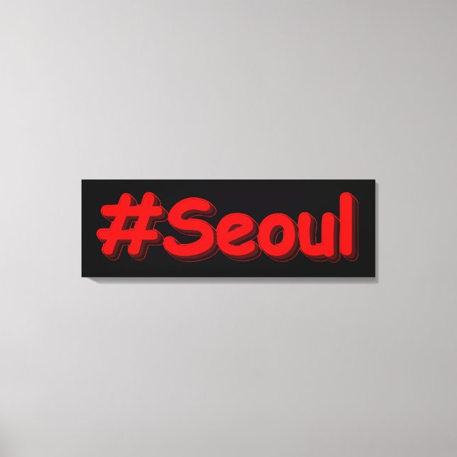 Toile "#Séoul" Joli Design. Acheter maintenant (Recto)