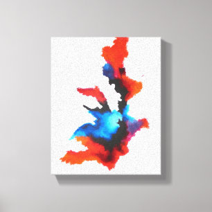 Toile Sepia Art Abstrait Expressionnisme Acrylique Peint