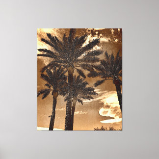Toile Sepia Palm Trees