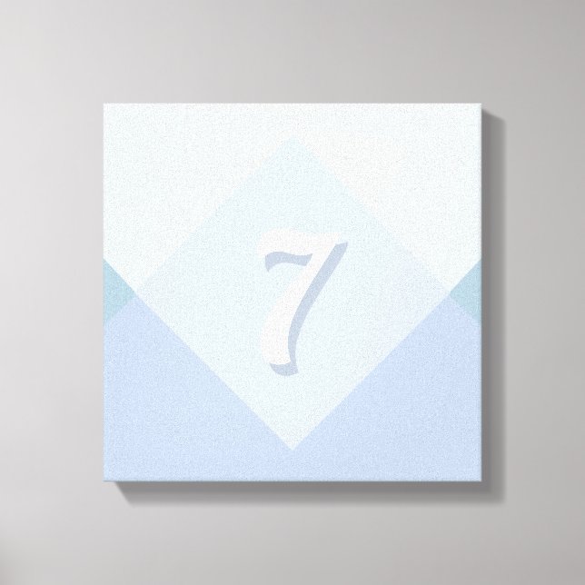 Toile Sept modifications sur la conception bleue argenté (Recto)