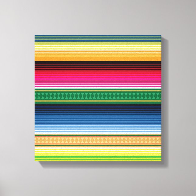 Toile Serape de couverture traditionnelle mexicaine (Recto)