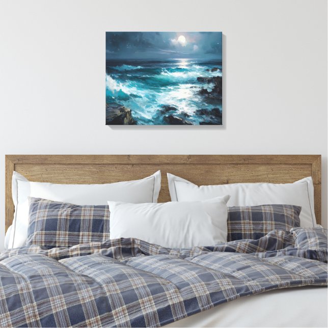 Toile Sérénade de minuit : Marée lunaire (Insitu(Chambre))