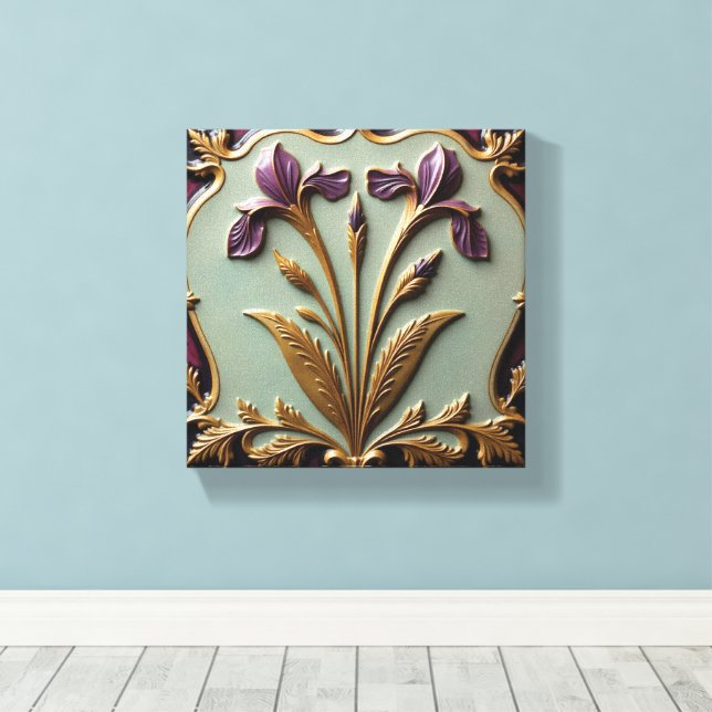 Toile Sérénade d'Iris Pourpre (Insitu (Plancher de Bois))