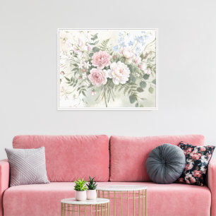 Toile Sérénade Florale Pastel