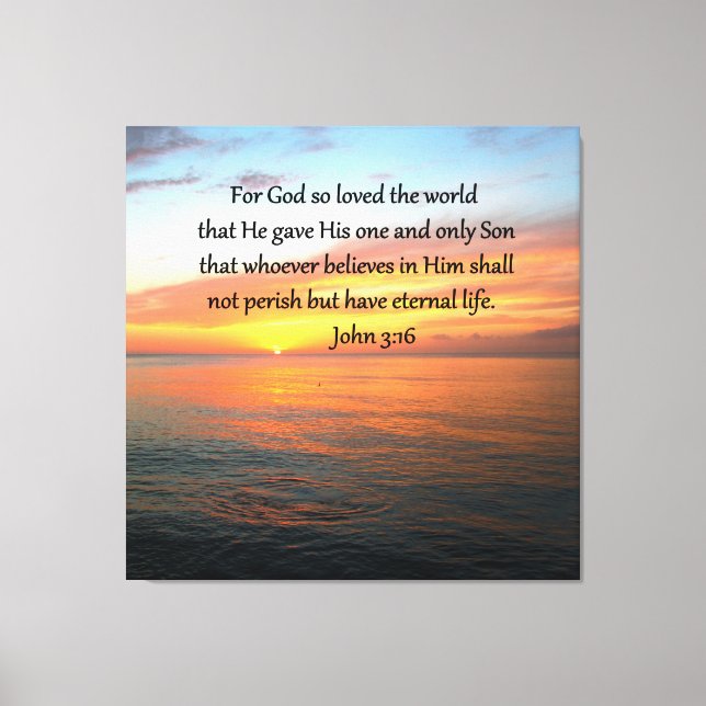 TOILE SERENE JOHN 3:16 PHOTO DU LEVER (Recto)