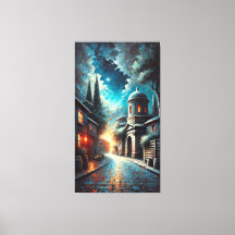 Serene Night Refuge - Un Painterly Urbain Escape