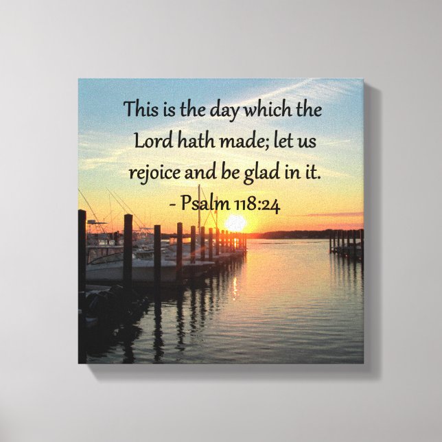 TOILE SERENE PSALM 118:24 COUCHER DE SOLEIL AU-DESSUS DU (Recto)