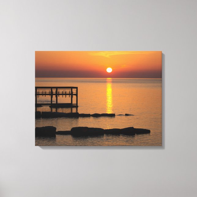 Toile Serene Sunset Stretted Canvas Imprimer (Recto)
