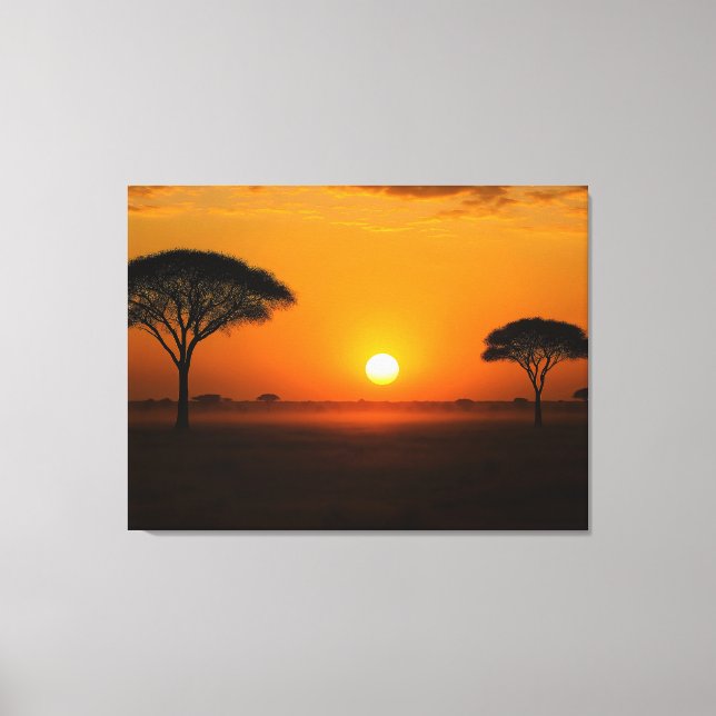 Toile Serengeti Coucher de soleil (Recto)