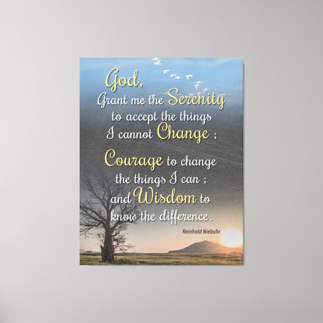 Toile Sérénité, Courage et Sagesse (Recto)