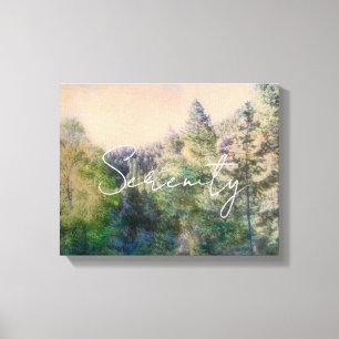 Toile sérénité dans la nature des pins de montagne paysa