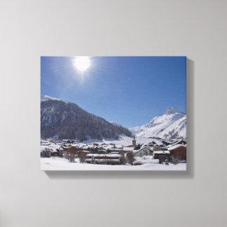 Toile Sérénité dans un village Vald'Isere Canvas Imprime