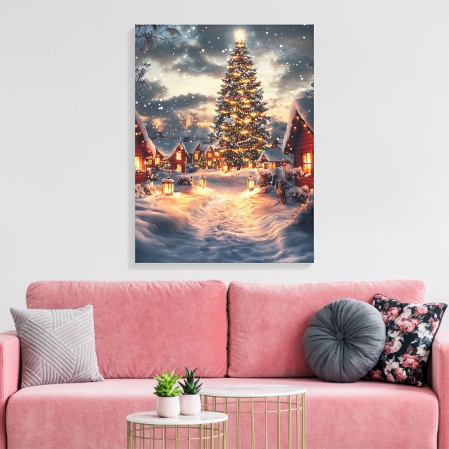 Toile Sérénité de Noël - Peinture à l'huile (Insitu(Salon))