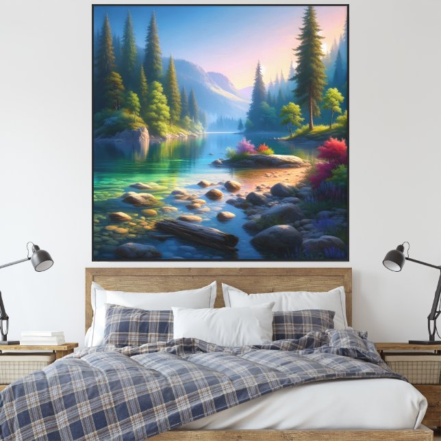 Toile Sérénité des montagnes - (Insitu(Chambre))