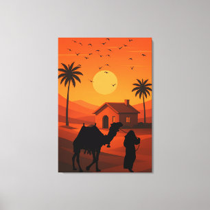 Toile Sérénité du désert au coucher du soleil