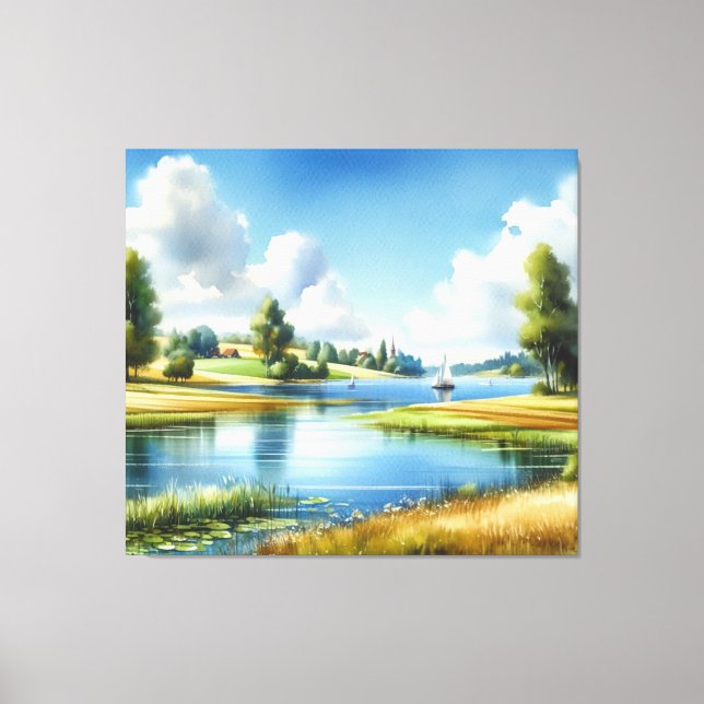 Toile Sérénité sur le lac (Recto)