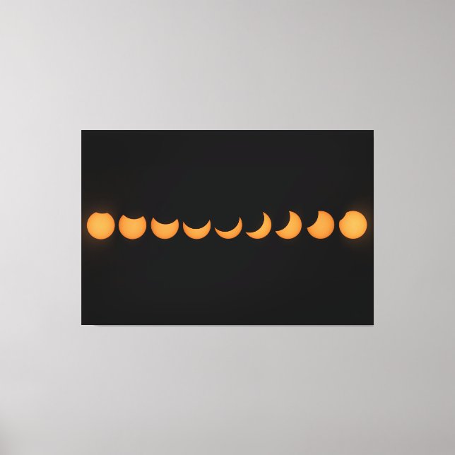 Toile Série de progression d'éclipse solaire partielle (Recto)