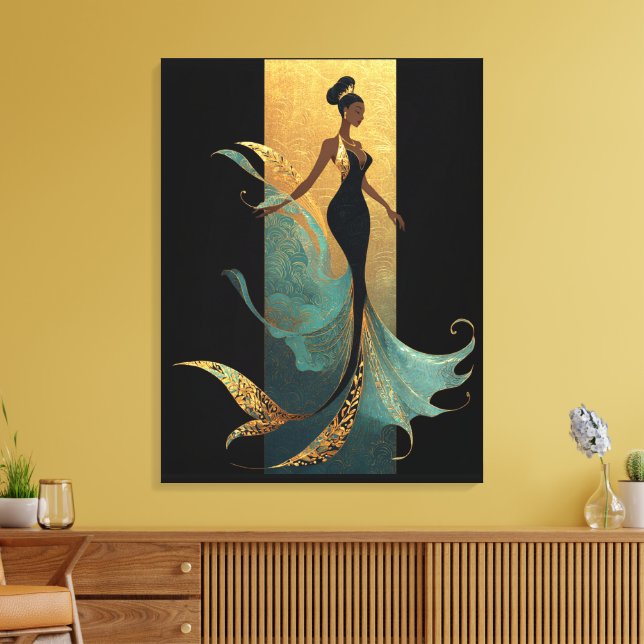 TOILE SÉRIE MERMAID NOIR #1  (Insitu(Salon))