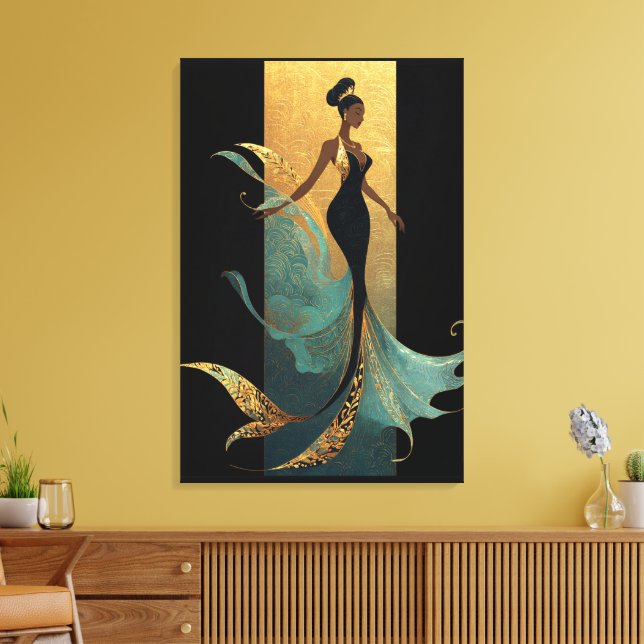 TOILE SÉRIE MERMAID NOIR #1  (Insitu(Salon))