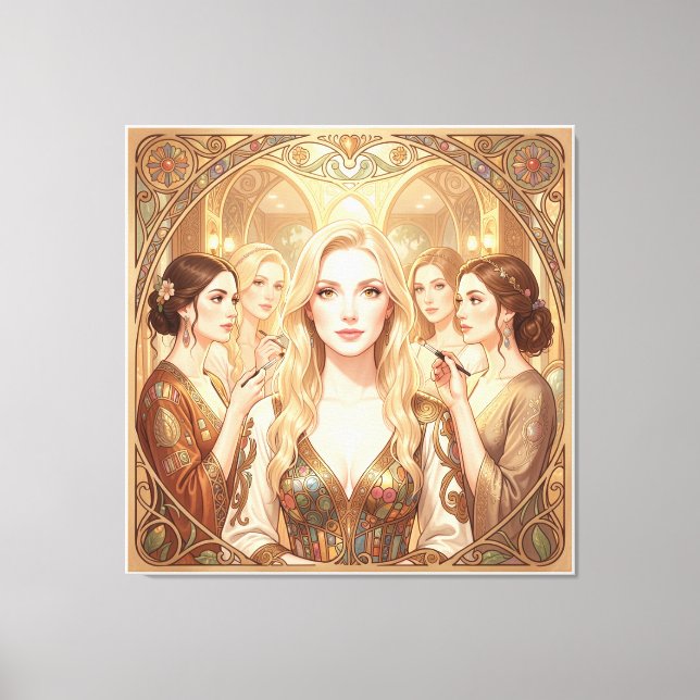 Toile Série Peryte : La Muse Dorée (Recto)
