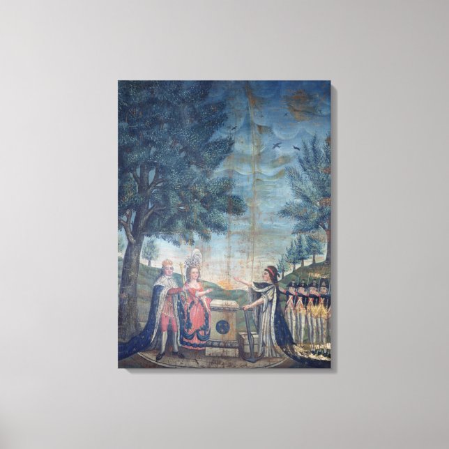 Toile Serment du roi, la reine (Recto)