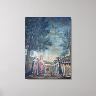 Toile Serment du roi, la reine