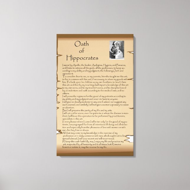 Toile Serment Hippocratique (Recto)