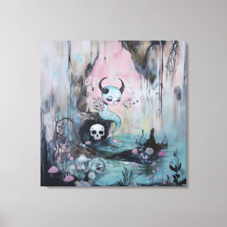 Toile Serpent de mer à crâne Magique Witchy AI Art