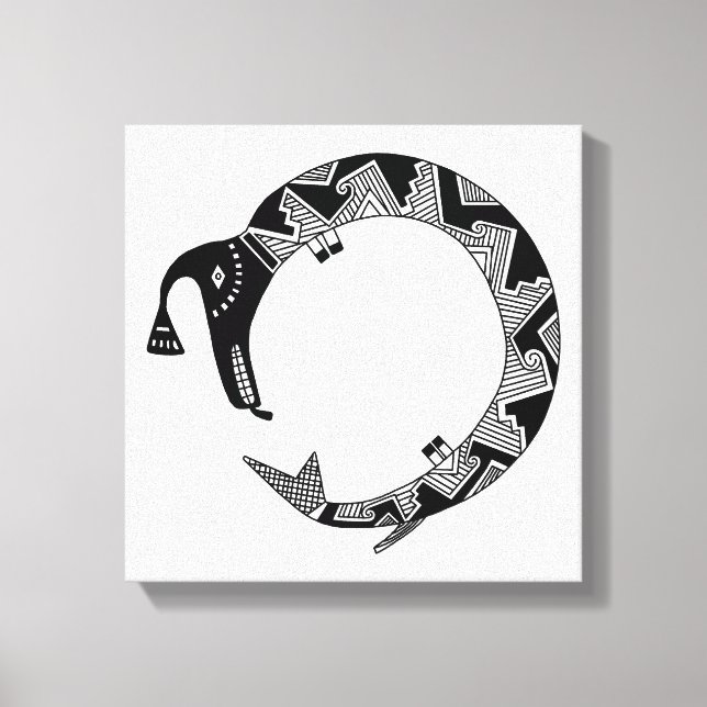 Toile Serpent D'Eau, Mimbres Poterie Design (Recto)