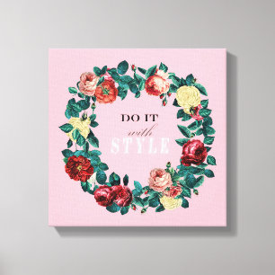 Toile Serre de Roses Vintages