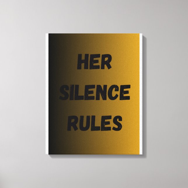Toile Ses règles de silence - Autonomiser l'art minimali (Recto)