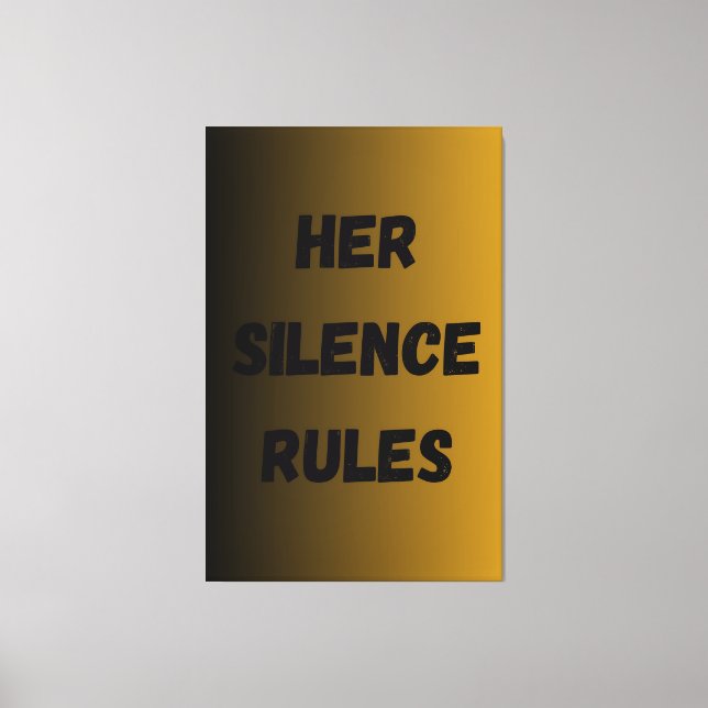 Toile Ses règles de silence - Autonomiser l'art minimali (Recto)