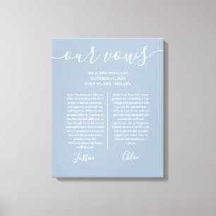 Toile Ses vœux de mariage à lui et à elle, écriture Dust