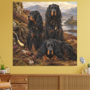 Toile Setter Gordon avec faisans, Art