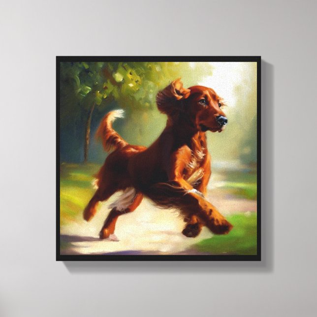 Toile Setter Irlandais Chien (Recto)