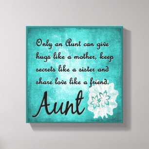 Toile Seulement une tante Canvas Wall Decor