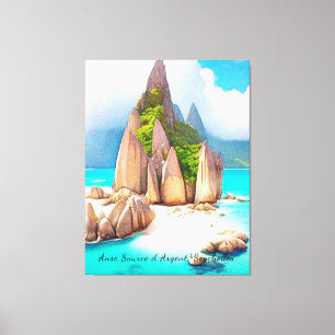Toile Seychelles Beach Art Ocean Lover