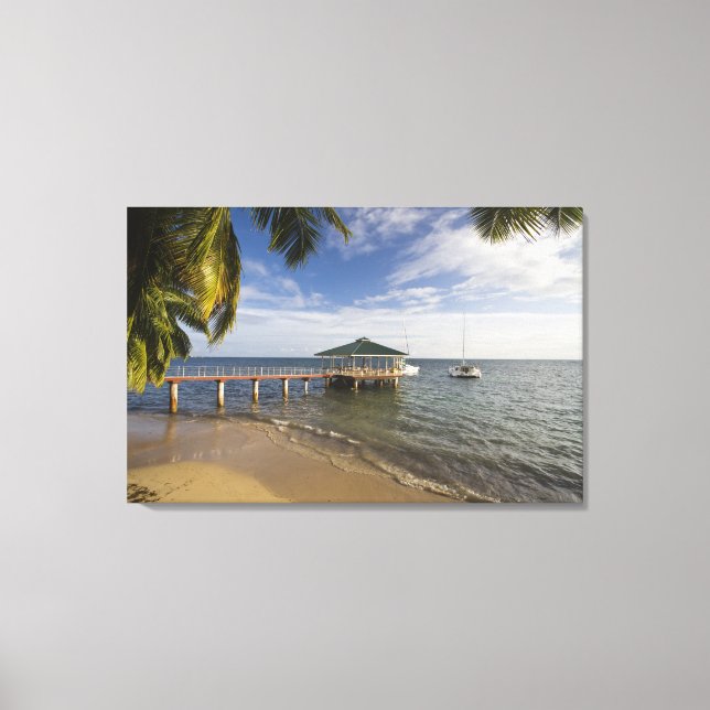 Toile Seychelles, île de Praslin, Anse Bois de Rose, (Recto)
