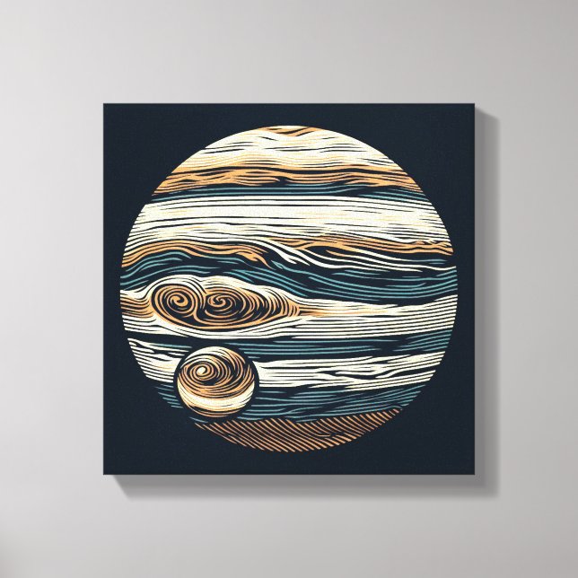 Toile SF Jupiter Gravure sur bois 4 (Recto)