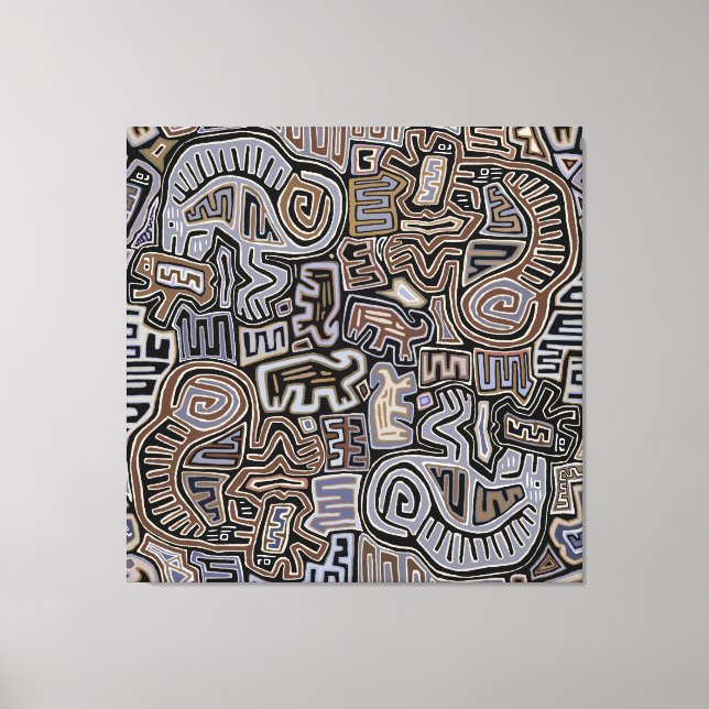 Toile Shaman Peyote Serpent spirituels rituels (Recto)